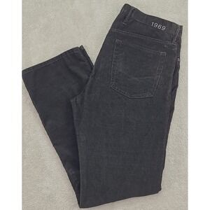 Gap‎ 1969 Mens Black Corduroy Pants 36X34 Standard Fit Preppy Casual